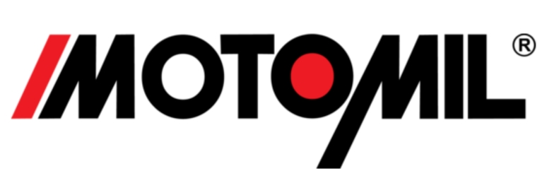 Logo da marca Motomil, fabricante de motobombas e equipamentos motorizados
